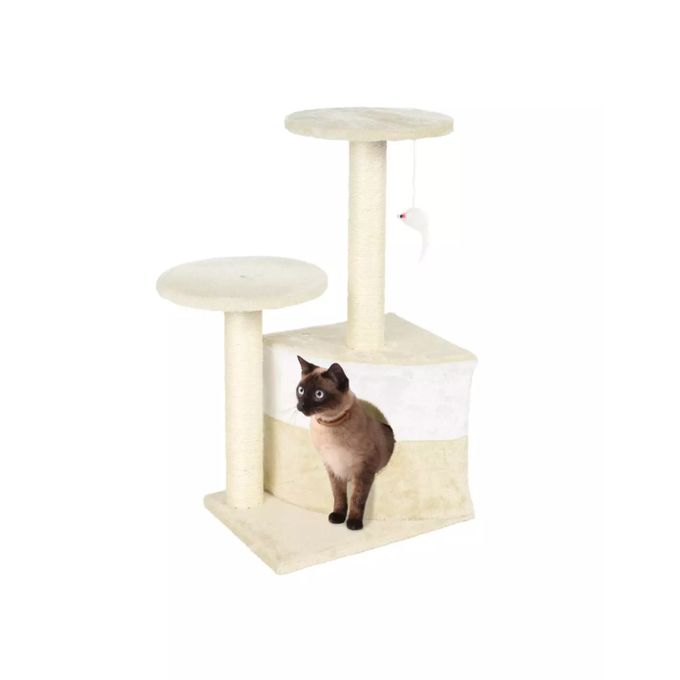 Animalux Arbre à chat beige 71 cm Arbre chaton griffoir chat grattoir chat