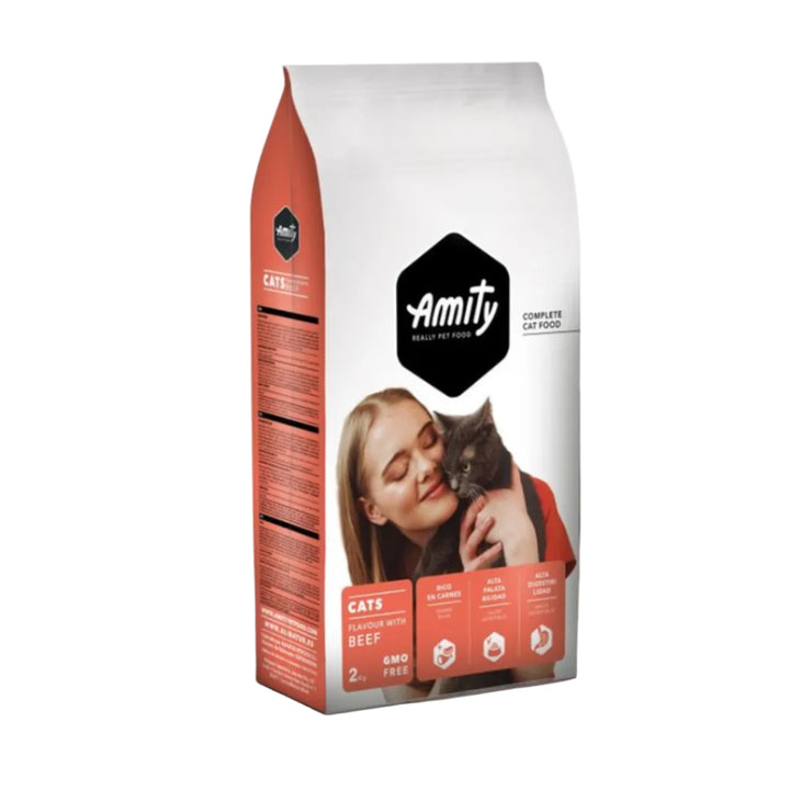 Amity Croquettes pour chat Adulte au bœuf 2kg