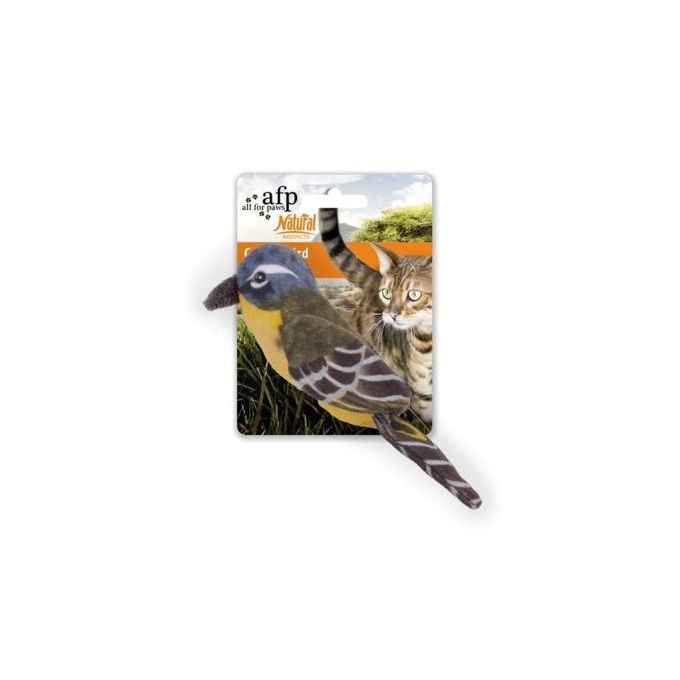 Jouet Oiseau rebondissant avec catnip gris