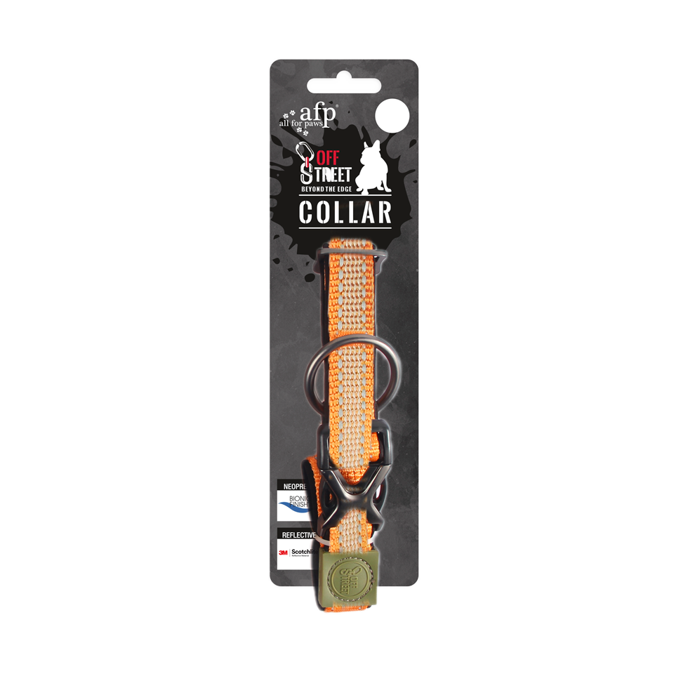 Collier mandarine réfléchissant L/M/S