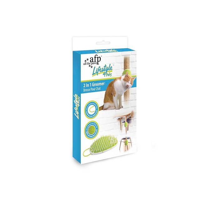 Brosse 2 en 1 pour chat – coins et rebords