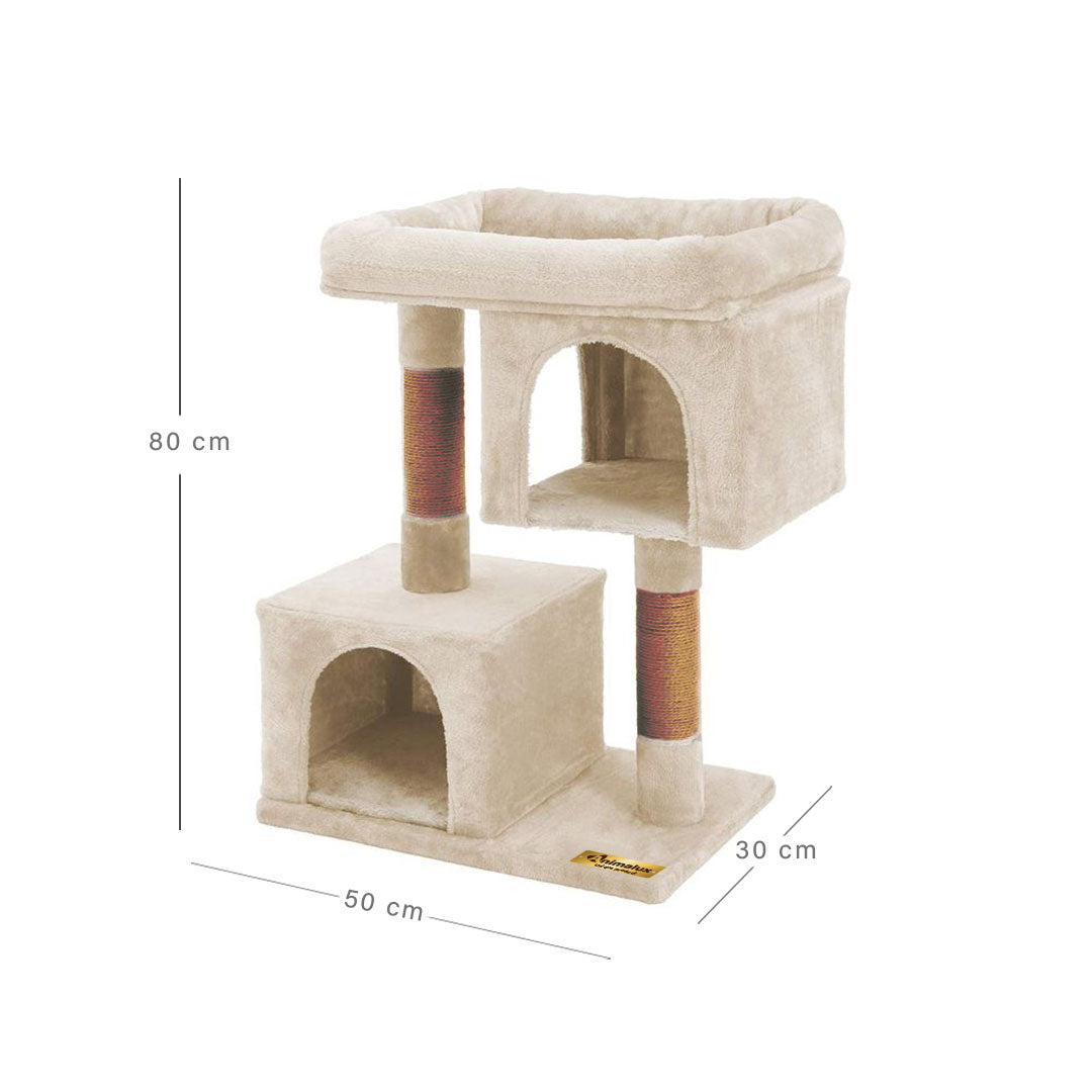 Animalux Arbre à chat 80 cm – 2 niches