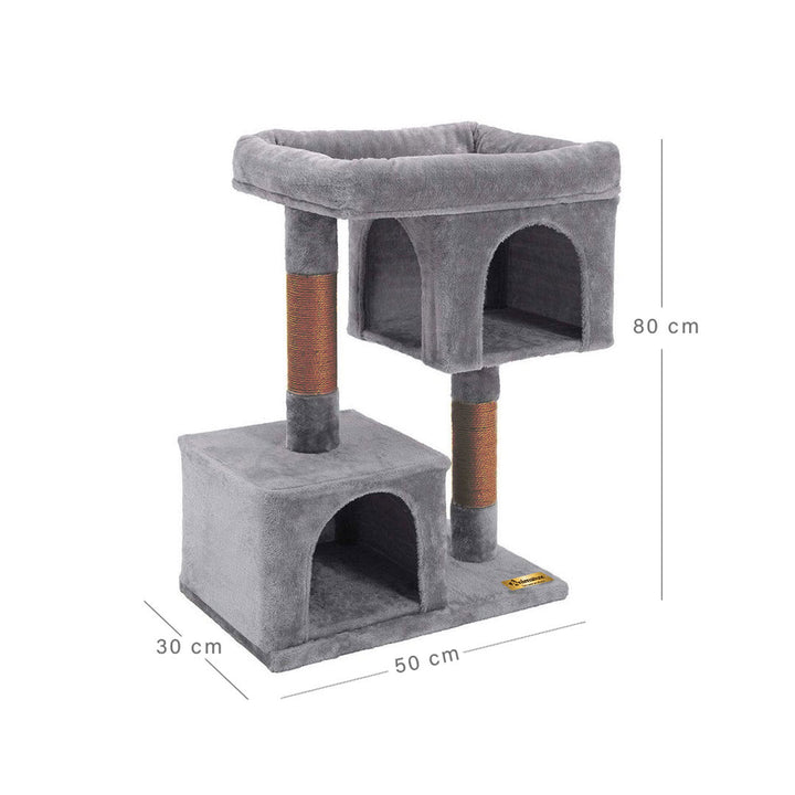 Animalux Arbre à chat 80 cm – 2 niches