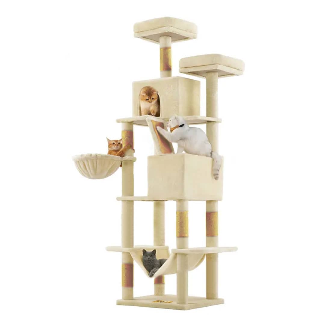 Arbre à Chat Multi-Niveaux – 186 cm