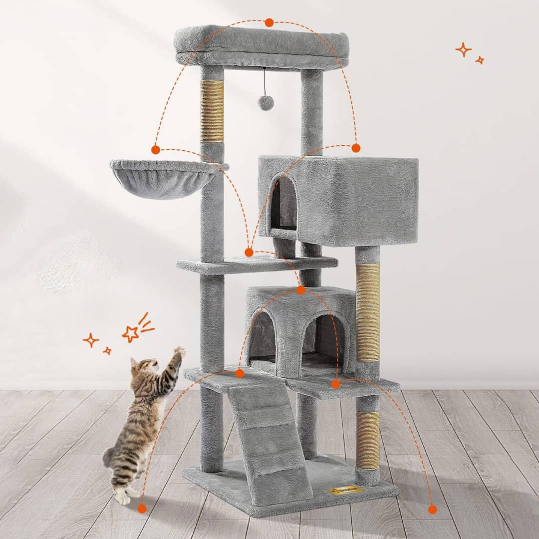 Arbre à Chat 170 cm – Aire de Jeu Complète pour Chats Actifs