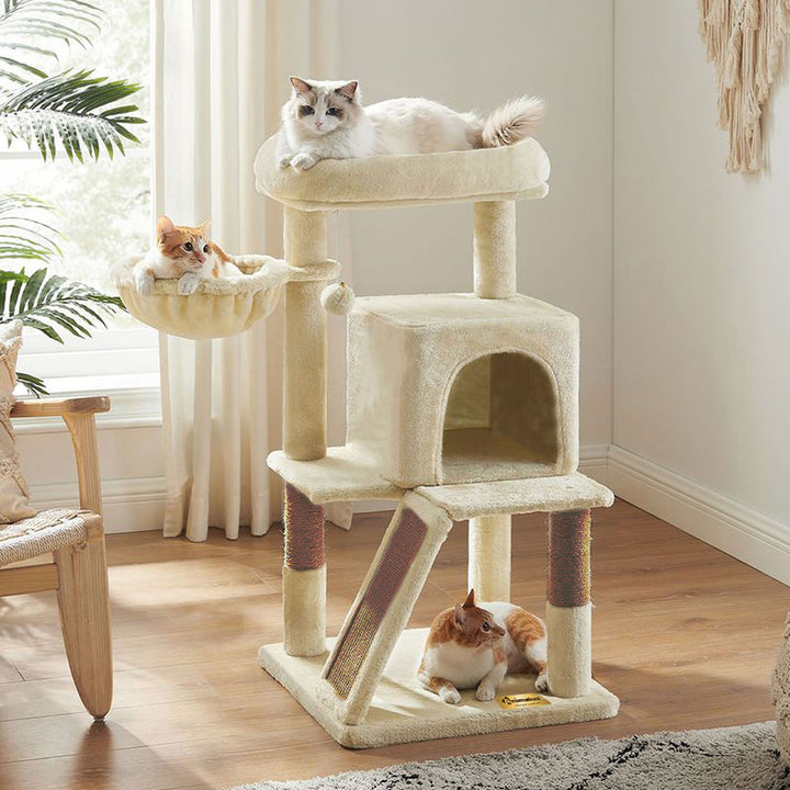 Arbre à chat de luxe avec hamac – 100 cm - ECO