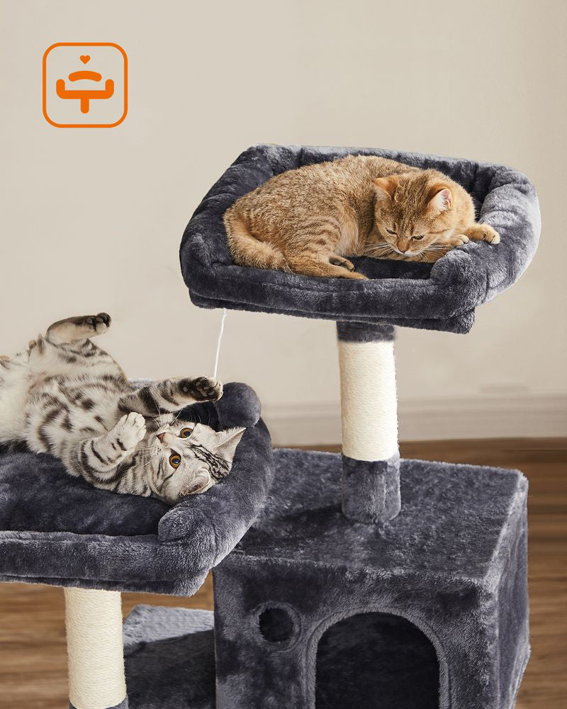 Arbre à chat de luxe en bois naturel – 145 cm-Noire ECO