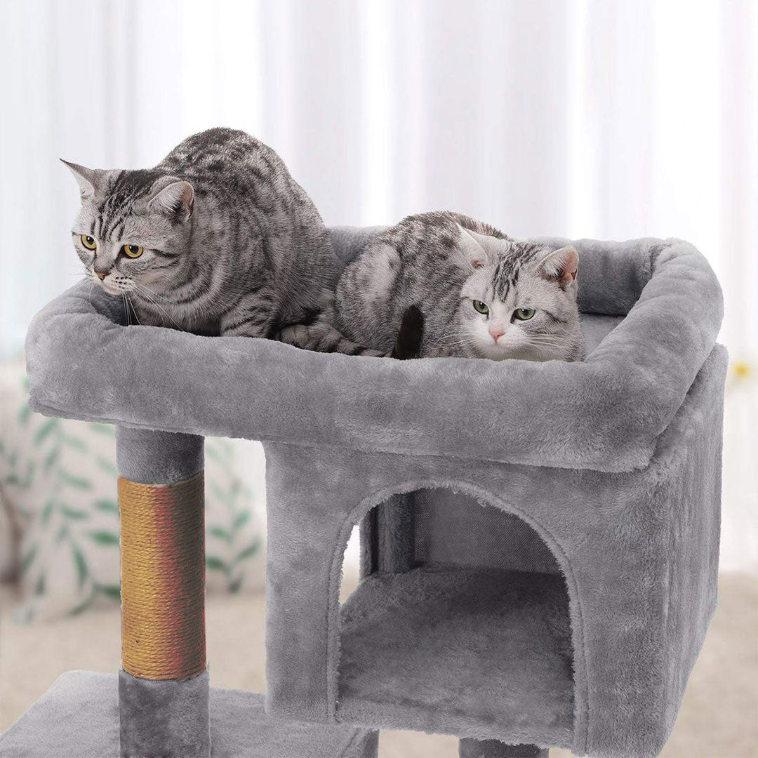 Arbre à chat de luxe en bois naturel – 80 cm - Beige - ECO
