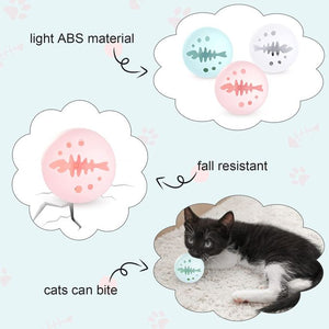 Balle lumineuse pour chat motif arête de poisson
