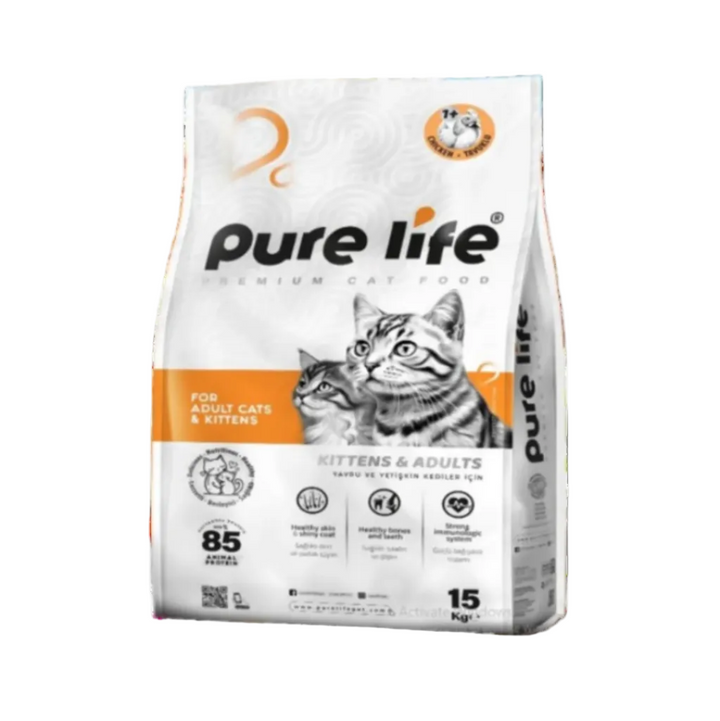 Pure Life Crouquette pour chat adult/kitten Riche en poulet 15kg
