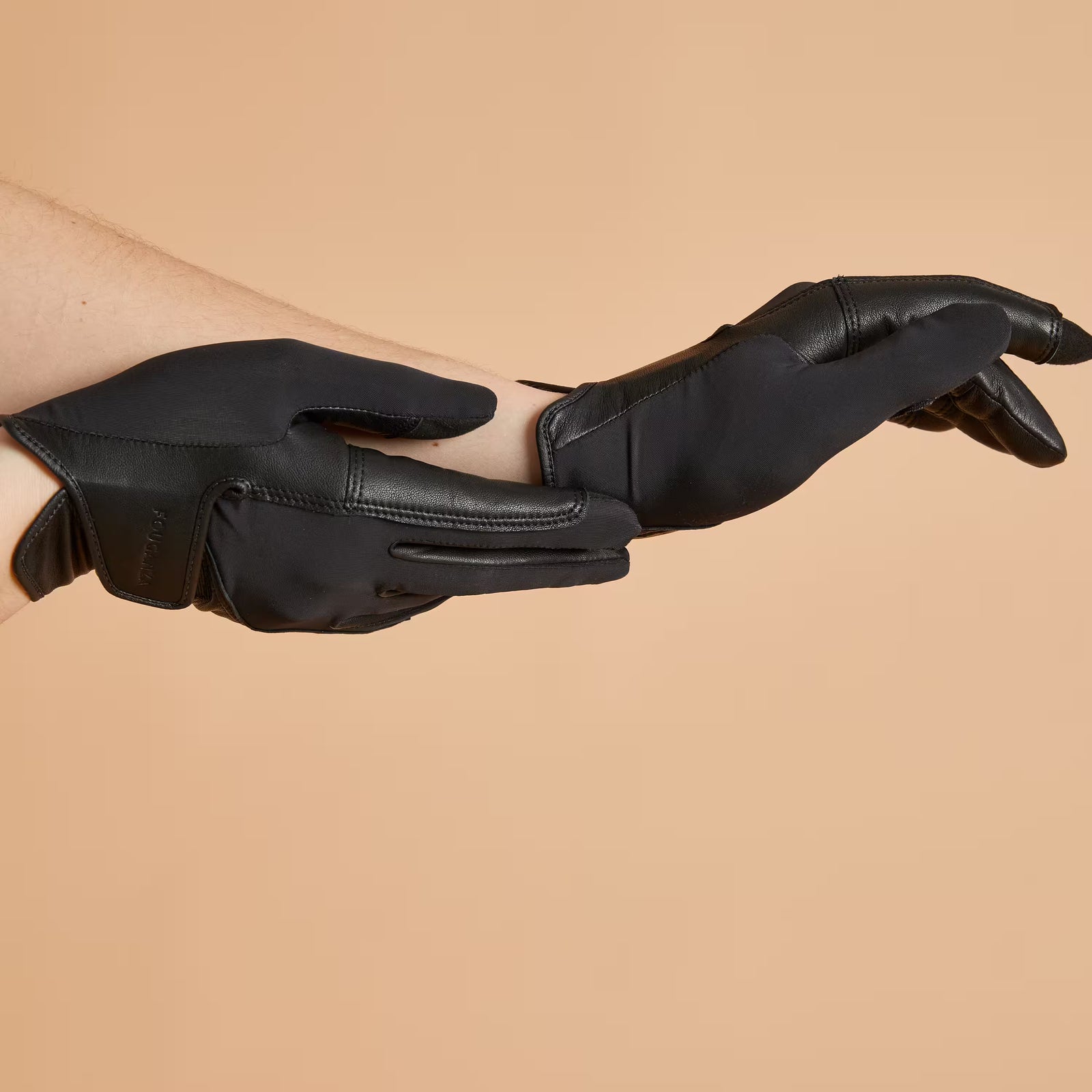 Gants cuir équitation adulte Noir