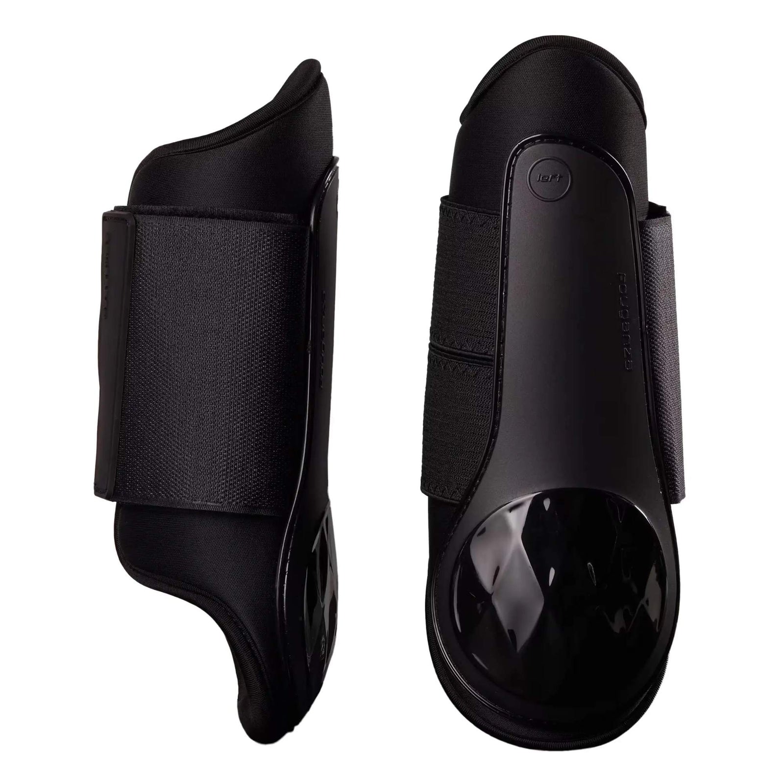 Guêtres équitation fermées noires pour cheval et poney, protection membre. Matériel équitation disponible au Maroc.
