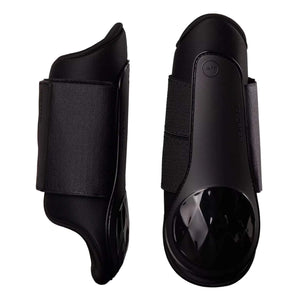 Guêtres équitation fermées noires pour cheval et poney, protection membre. Matériel équitation disponible au Maroc.